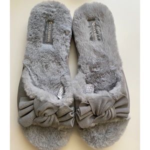 Ugg Koolaburra Women's Fur Bow Slide Slippers Sandals | Gray